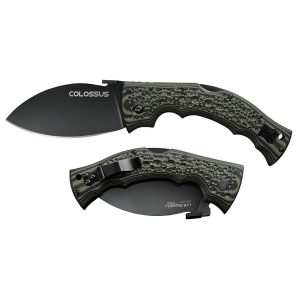 Cold Steel Colossus Folding Knife 4" Leaf Blade Black