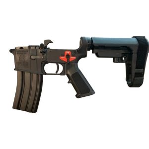 Franklin Armory BFSIII Equipped PISTOL Complete AR15 Lower Receiver - Black | Installed AR-ESSENTIALS Binary Trigger | SBA3 Brace