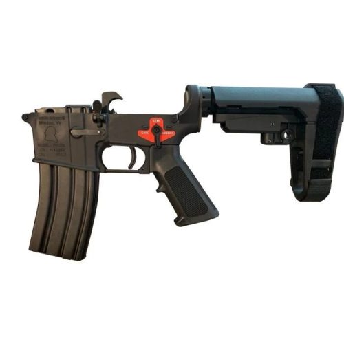 Franklin Armory BFSIII Equipped PISTOL Complete AR15 Lower Receiver - Black | Installed AR-ESSENTIALS Binary Trigger | SBA3 Brace