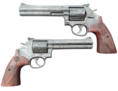 SMITH & WESSON 686 PLUS DLX STS 357MAG 6" 7RD DA/SA TRUMP GOLDEN ERA DEEP ENGRAVED