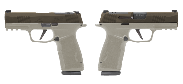 SIG SAUER P365 X-MACRO 9MM PSTL 3.7" 2-17RD OR 2 TONE BRONZE/TAN