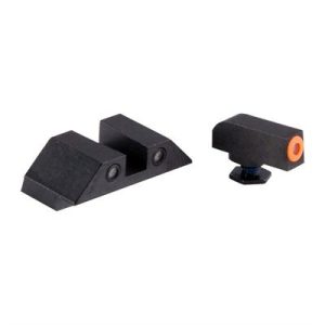 GLOCK 17/19/33/46 ORANGE FRONT & BLACK SQUARE NOTCH REAR