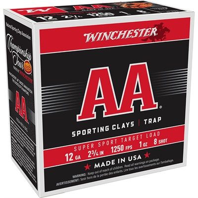 p_105004635_1.jpg AA 12 GAUGE 2-3/4'' 1OZ #8 SHOT 1250 FPS 250/CASE