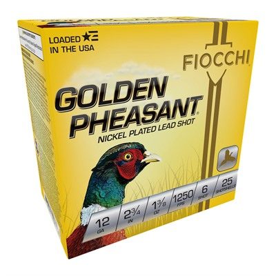 GOLDEN PHEASANT 12 GAUGE 2-3/4'' 1-3/8OZ #6 SHOT 25/BOX