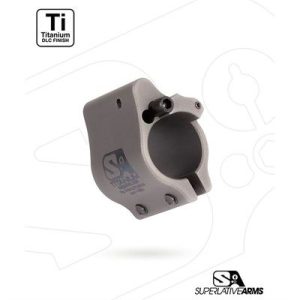 AR-15 CLAMP ON TITANIUM ADJUSTABLE GAS BLOCK .625'' GRAY