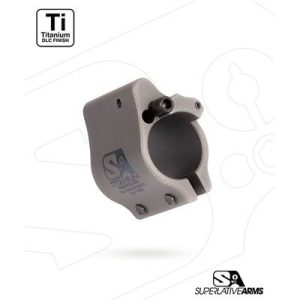 AR-15 CLAMP ON TITANIUM ADJUSTABLE GAS BLOCK .750'' GRAY