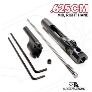 AR-15 ADJ PISTON SYSTEM W/CLAMPON .625'' GAS BLOCK MID RH