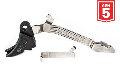 https3A2F2Fmedia.chattanoogashooting.com2Fimages2Fproduct2FBJ322702FBJ32270 ZEV PRO Curved Face Glock Trigger Upgrade Bar Kit Gen5 Blk/Blk