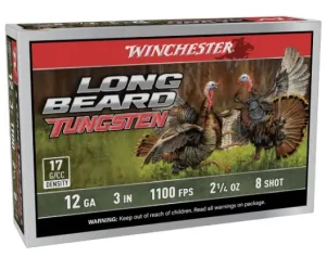 WINCHESTER 12 GA 3"  #8 LONG BEARD TS17 2-1/4 OZ 5RD/BX 10BX/CS