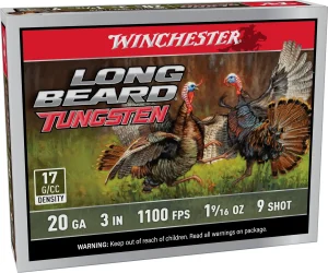 WINCHESTER 20 GA 3" #9 LONG BEARD TS17 1-9/16 OZ 5RD/BX 10BX/CS