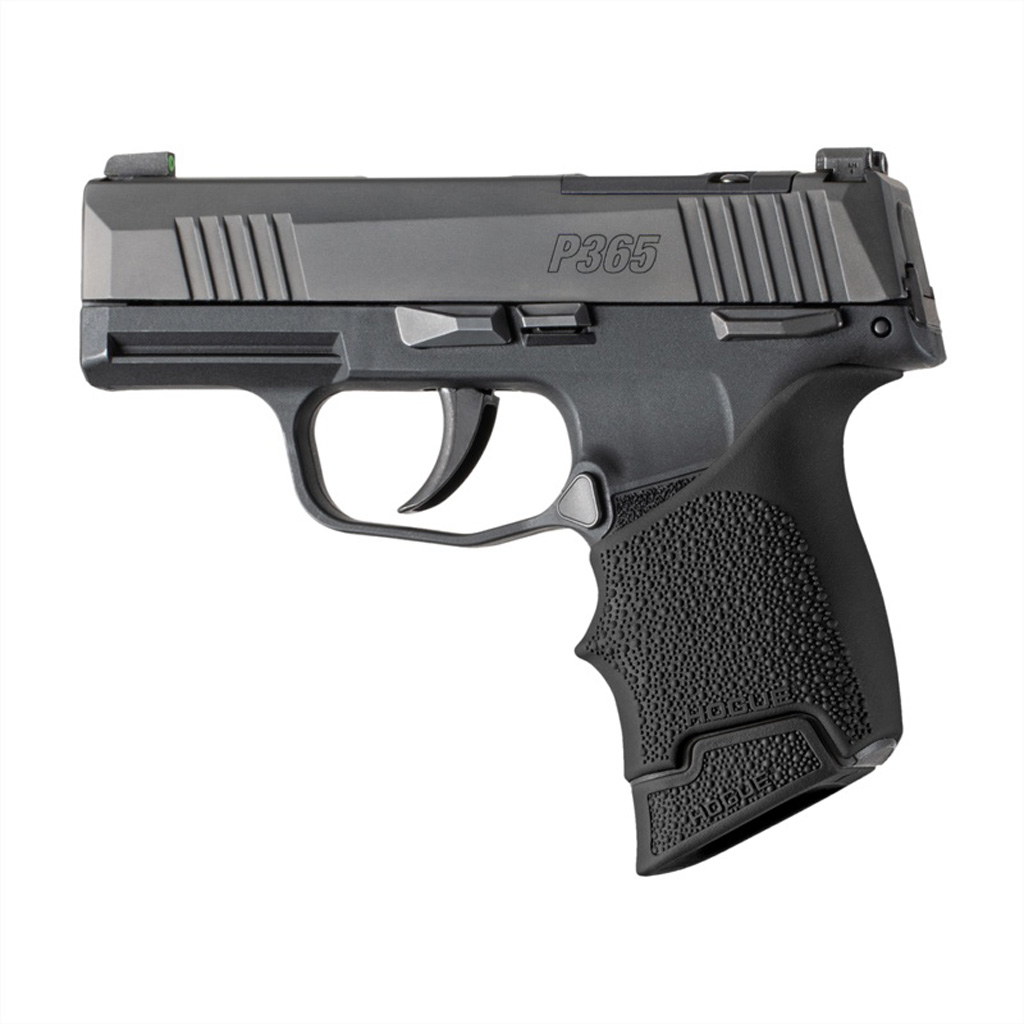 Hogue Overmolded Rubber Grip Extension Base Pad Sig Sauer P365 10RD Mag Black - Image 2