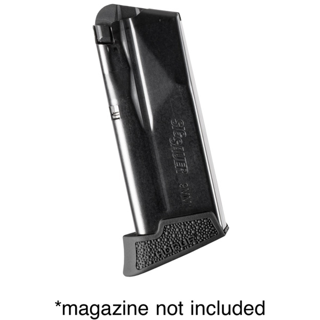 Hogue Overmolded Rubber Grip Extension Base Pad Sig Sauer P365 10RD Mag Black