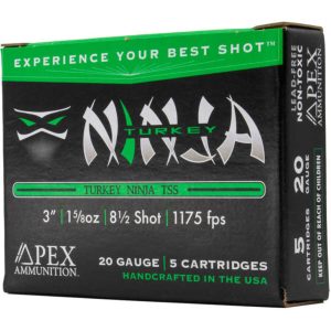 Apex Turkey TSS Ninja Shotgun Ammo 20 ga. 3 in.1-5/8oz 8.5 shot  5 rd