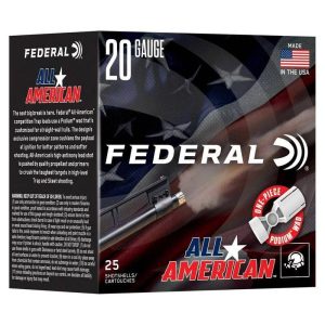 Federal All American Shotshells 20ga 2-3/4" 7/8oz 1200 fps #8 25/ct