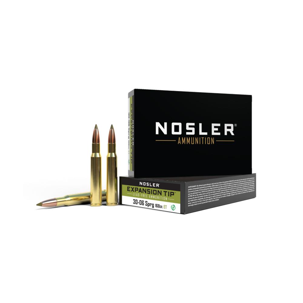 Nosler ETA Rifle Ammunition .30-06 Sprg 168gr ET SP 2800 fps 20/ct