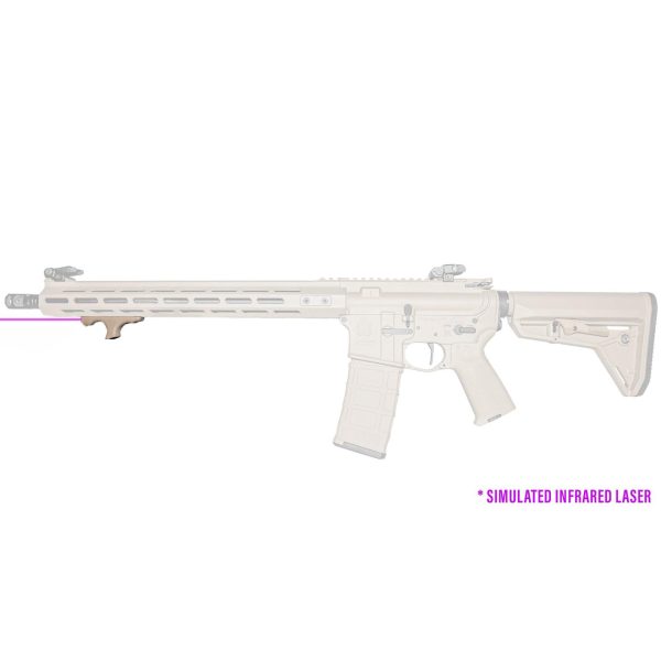 https3A2F2Fmedia.chattanoogashooting.com2Fimages2Fproduct2FVL91200412FVL9120041.jpg Viridian HS1 FDE AR Handstop with Infrared Laser M-Lok Mounting