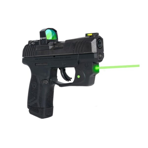https3A2F2Fmedia.chattanoogashooting.com2Fimages2Fproduct2FVL94000992FVL9400099-1.jpg Viridian E Series Green Laser Black Ruger MAX-9 w/ Kydex Holster IWB RH