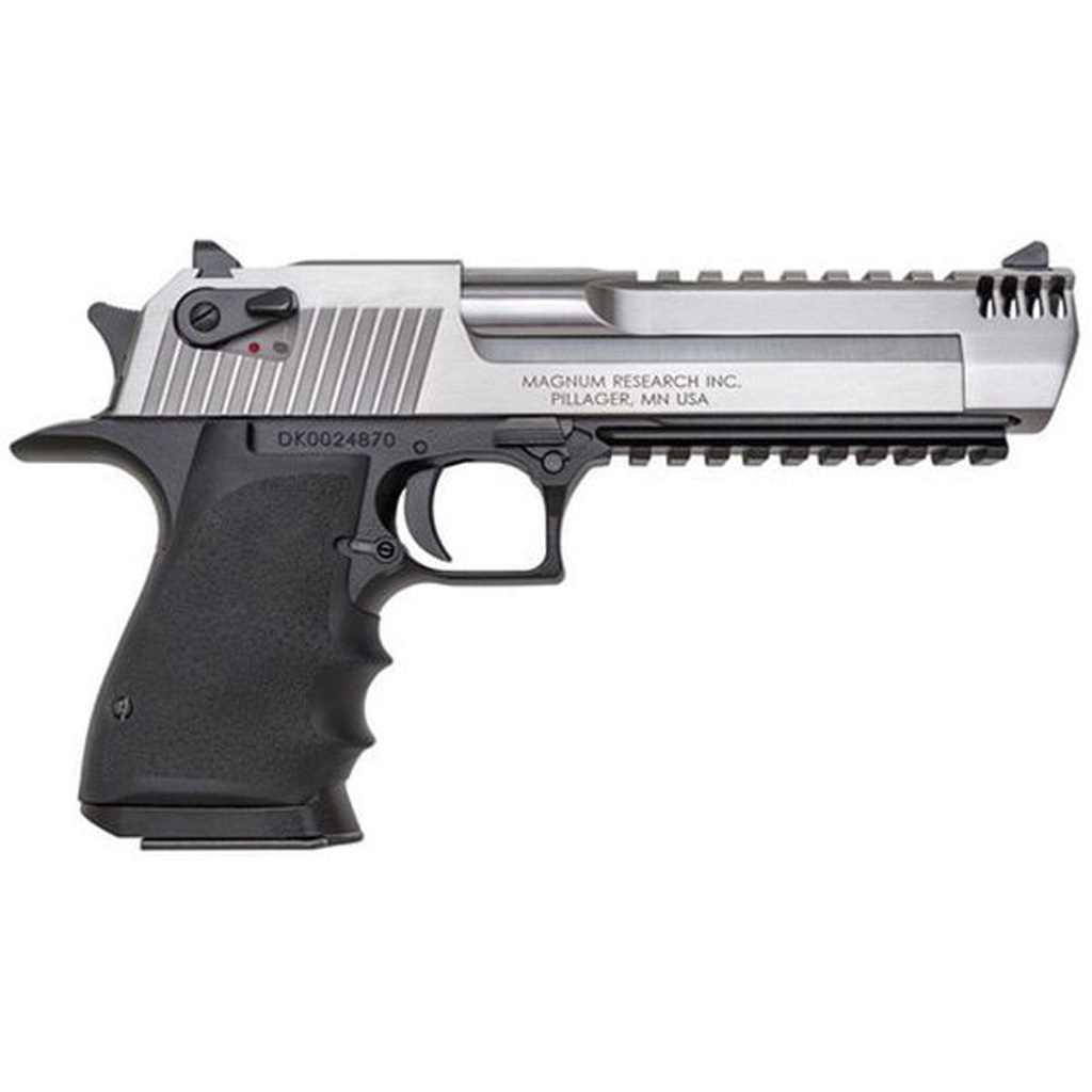 Magnum Research Desert Eagle Mark XIX Pistol 50 AE 6 in. GRY/BLK Battleworn Engraved 7 rd. - Image 2