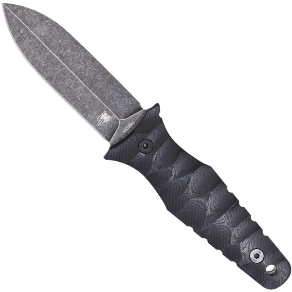 1410052_1.jpg CobraTec Claymore Single Blade Dagger Fixed Blade Black Stonewash