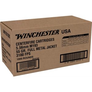 Winchester USA Rifle Ammo 5.56mm 55 gr. FMJ 1000 rd.