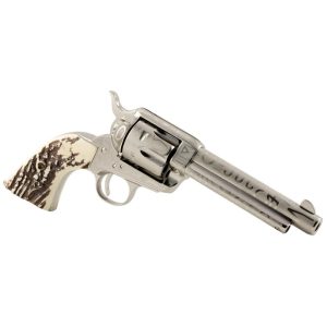 Taylor & Co 1873 Cattle Brand Engraved Handgun .357 Mag 6rd Capacity 5.5" Barrel Stag Grip