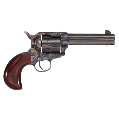 https3A2F2Fmedia.chattanoogashooting.com2Fimages2Fproduct2FTU5509182FTU5509181 Taylor & Company 1873 Cattleman Handgun .357 Mag/.38 Spl 6rd Capacity 4.75" Blued Barrel Case Hardened Frame Wood Grip