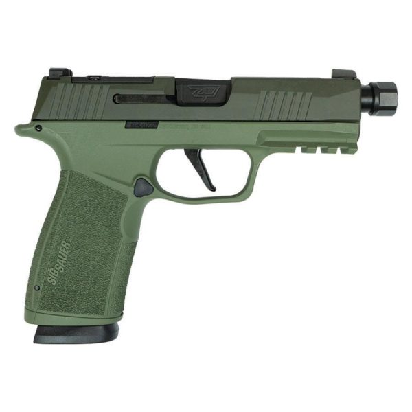 https3A2F2Fmedia.chattanoogashooting.com2Fimages2Fproduct2FXI6712052TG2Fsig_sauer_p365_xmacro_handgun_9mm_luger_17rd_magazines_2_3_7_barrel_two_tone_green_tb_xi6712052tg_0002_Right Sig Sauer P365 XMacro Handgun 9mm Luger 17rd Magazines (2) 3.7" Barrel Two Tone Green TB