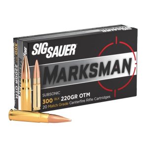 Sig Sauer Marksman Rifle Ammunition 300 AAC Blackout 220gr Match Subsonic