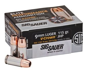 SIG 9MM 115GR V-CROWN 20RD