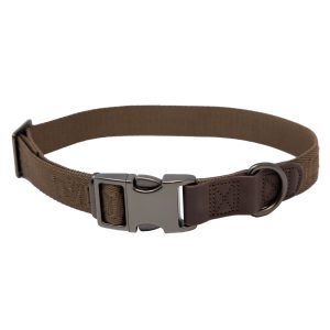 MoMarsh Adjustable Dog Collar 15"-23" Chocolate Brown
