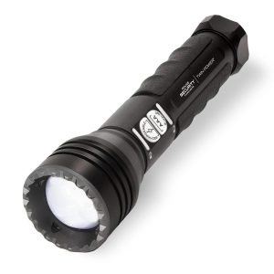 Police Security Flashlight Twin Power Long Throw LED Flashlight 450 Lumens Black