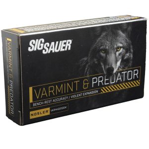 Sig Sauer Varmint & Predator w/Varmageddon Rifle Ammunition .223 Rem 40gr PT 3650 fps 20/ct