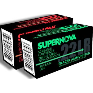 Supernova Tracer Rimfire Ammunition  22 LR 40gr. LRN Red Tracer 50 rd.