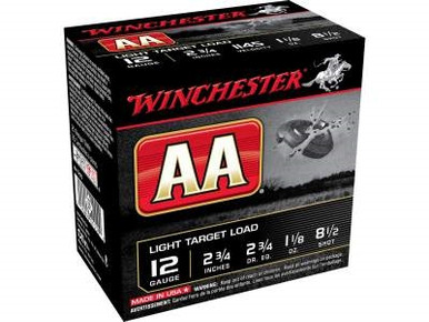 Winchester 12 Gauge Ammunition AA Light Target AA1285 2-3/4" 1-1/8oz #8.5 250 rounds