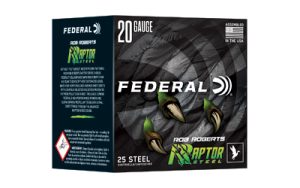 FED RAPTOR STEEL 20GA 3" 1OZ #4 25