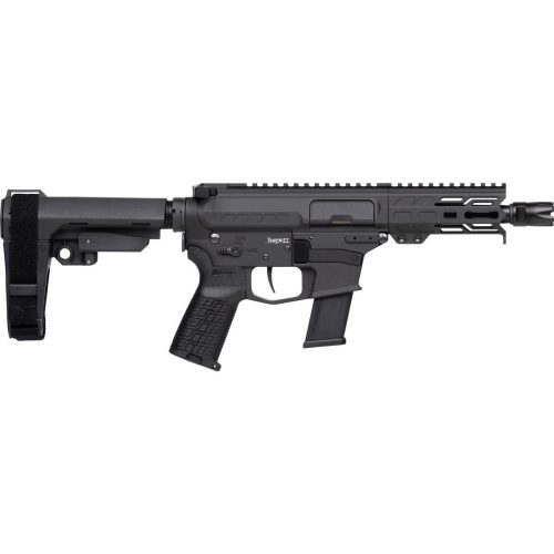 https3A2F2Fmedia.chattanoogashooting.com2Fimages2Fproduct2FCA45A150FAB2FCA45A150FAB1 CMMG Banshee Fixed Ejector MkG Pistol .45 Auto 13rd Magazine 5'' Barrel Armor Black w/Brace