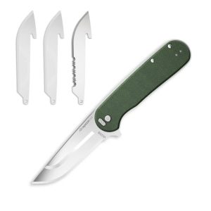 Outdoor Edge Razor VX3 Replaceable Blade Folding Knife 3" Drop Point Blade Black