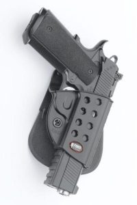 Fobus Evolution Series Paddle Holster For Springfield 1911 w/ Rail in Black Right Hand