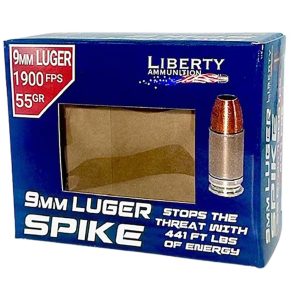 Liberty Spike Ammunition 9mm 55 gr. 20 rd.