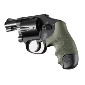 Hogue Overmolded Rubber Tamer Grip S&W Round Butt J-Frame Centennial Revolvers & Polymer M&P Bodyguard 38 OD Green