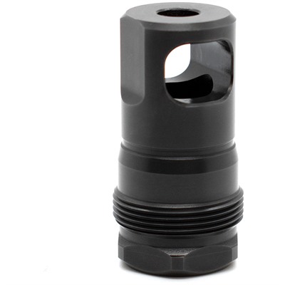 SPB MUZZLE BRAKE 0.375 1/2-28 THREADS SQUARE SHOULDER BLACK