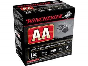 Winchester 12 Gauge Ammunition AA Low Recoil Light Target AA12FL8 2-3/4" 7/8oz #8 250 rounds