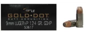 CCI 9mm +P Speer Gold Dot CCI53617 124 gr JHP 50 rounds