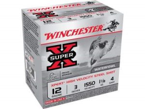 Winchester 12 Gauge Xpert High Velocity Ammunition WEX1234 3" 1-1/8 oz #4 Non-Toxic Steel Shot CASE 250 rounds