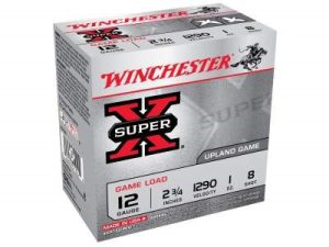 Winchester 12 Gauge Ammunition Super-X Upland Game XU128 2-3/4" 1oz 1290fps #8 250 rounds