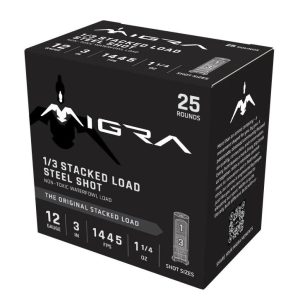 Migra Waterfowl Steel Stacked Load Shotshell 12ga 3" 1-1/4oz 1445 fps #1 & #3 25/ct