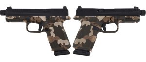 RUGER RXM THREADED 9MM PISTOL 4.5" BBL WOODLAND CAMO MAGPUL EHG, O.R. 2-15RD MAGS