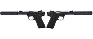 RUGER MARK IV 22/45 22LR PISTOL 4.4" T.B. SPLATTER 2-10RD MAGS